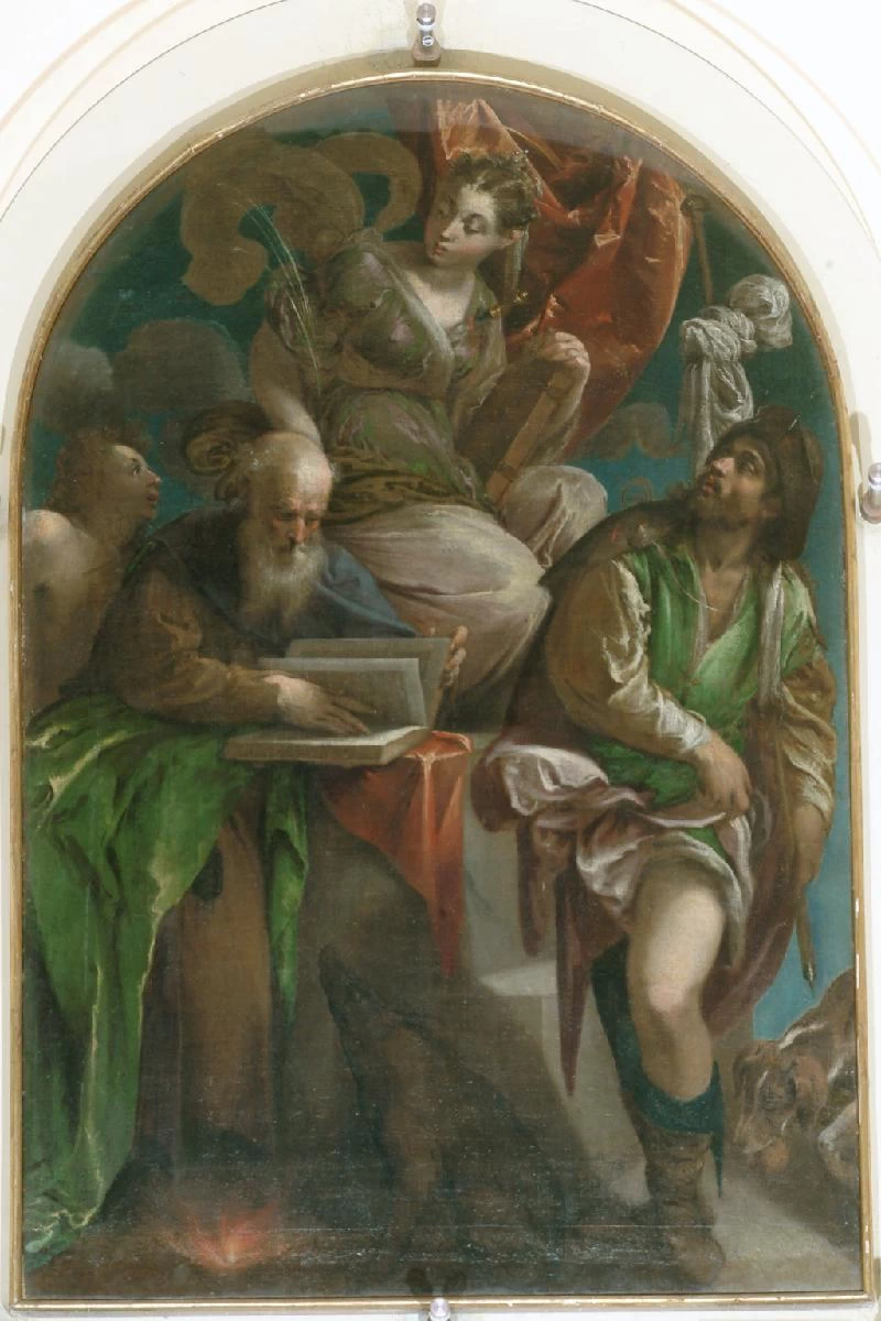 Dal Ponte J. (1555 - 56), Santa Giustina tra santi, beweb, Jacopo da Ponte, detto Bassano